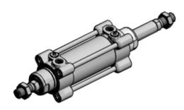 Pneumatikzylinder ISO 15552 Durchgehende Kolbenstange - Eedelstahl
