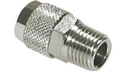 Straight screw connections with conical thread