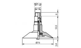 Vakuumsaugerset, Durchmesser 75 mm
