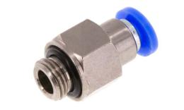 IPSK - Straight push-in coupling with shut-off valve and cylindrical thread, self-closing
