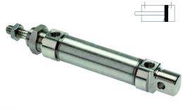 Round cylinder double acting ISO 6432 - Stainless steel - cushioned