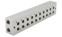 Colector 3/2 válvulas 10 posiciones, sin tapones