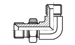 Drawing Knee bulkhead passage nipple with gas thread (60° universal d