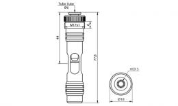 Cartouche à vide, débit maximal 75 NL/min