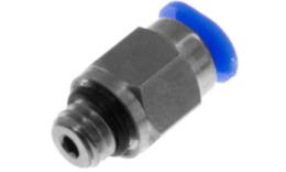 Rechte push-in inschroefkoppeling, 3mm, M6, mini