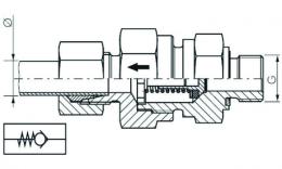 Gewinderohrzeichnung des hydraulischen Rückschlagventils