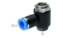 Throttle check valves with slotted screw, Standard