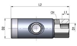 Safety snack couplings in -thread Drawing