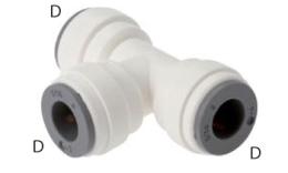 T-coupling push-in, food (metric) - dimensions T-coupling push-in, food (metric) - dimensions