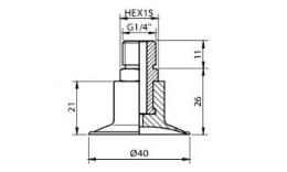 Vakuumsaugerset, Durchmesser 40 mm