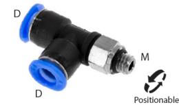 L-screw-in coupling with O-ring, 6mm, M6, mini - dimensions