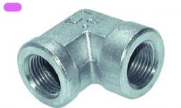 90 knee with BSPT wire, galvanized steel