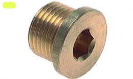 Plug with inner side side - brass