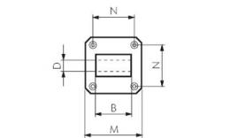 Rear hinge male ISO 15552 drawing