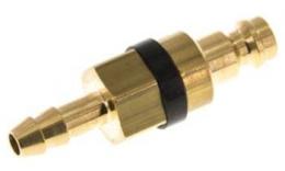 Coupling plug (black sliding sleeve) NW5 with snake, brass (MS)
