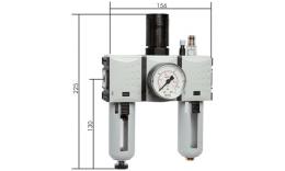 Onderhoudseenheden 3-delig Pneuparts-serie 1, 1750 l/min