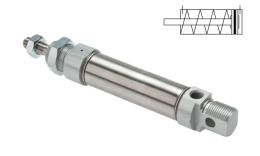 Riegler Rundzylinder »MSI«, einfachwirkend, Kolben- 16, Hub 75, M5x0,8