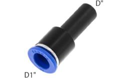 Plug-in nipple reducer coupling for metric hose - dimensions