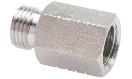 Adapter nipple straight-G thread external - NPT thread internal stainless steel
