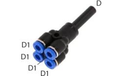IPS - 4 pos Y verdeler steel insteek - afmetingen