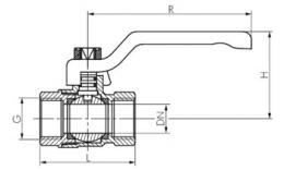 Ball valve Eco-line drawing