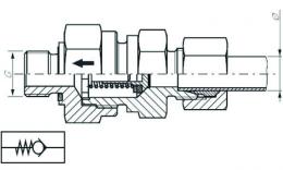 Hydraulic check valve tube-thread drawing