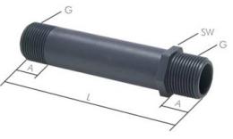 Polypropylene pipe nipples