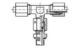 Adjustable T-coupling coupling cutting ring (metric)