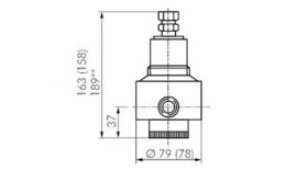 Pressure regulator, Kv value 1.8 (m³-h), 2200 l-min drawing