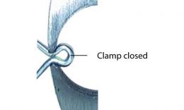 Clamp closed