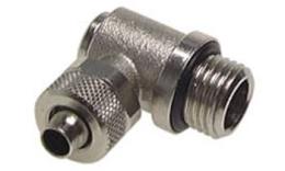 Knee banjo coupling straight thread positionable