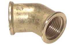 Knee 45 ° internal thread Brass