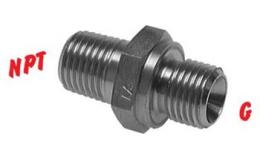Nipples doubles avec filetage G et acier inoxydable NPT