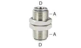 Straight push-in bulkhead coupling, MSV - size