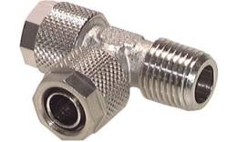 L-threaded coupling - nickel-plated brass