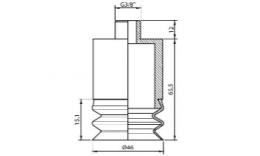 Bellows suction cup, diameter 45 mm, G 3/8"