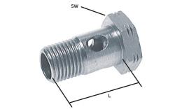 Banjo bolt single gas thread G 3/8" Steel zinc-plated