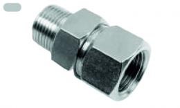 Three -part clutch closed to 25 bar, brass nickel -plated