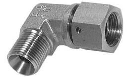 Knee-in screw with gas thread (60 ° universal gasket) stainless steel