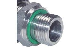 Adjustable screw-in compression fitting with tube stop
