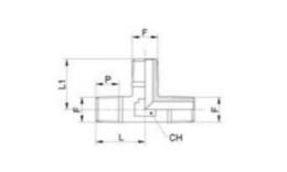 Dimensions de la pièce en T (extérieur / extérieur / extérieur)