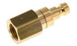 Double -sided closing clutch plug NW5 with inner thread, brass (MS)