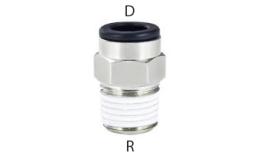 Top line straight screw-in coupling conical thread - size