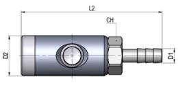 Veiligheidssnelkoppelingen slangpilaar Drawing
