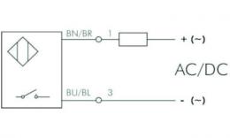 Schakelsymbool 2-geleider Reed-Sensor