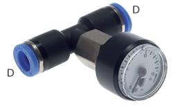 Pressure gauge for pipe installation - dimensions Pressure gauge for pipe installation - dimensions