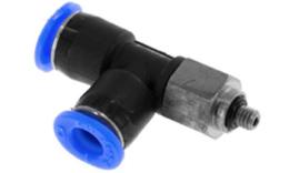 L-inschroefkoppeling met O-ring, 4mm, M3, mini