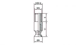 Flacher Saugnapf rund VC6