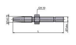 High pressure push-in fittings with straight hose connection,