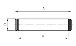 Pegs for rear hinge drawing